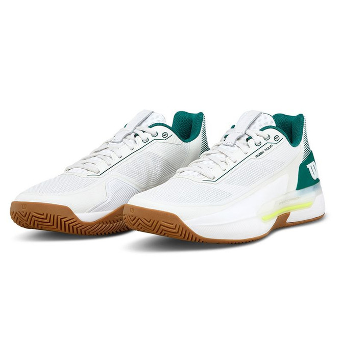 Wilson Rush Tour 5 Mens Tennis Shoe - White/Evergreen/Gum
