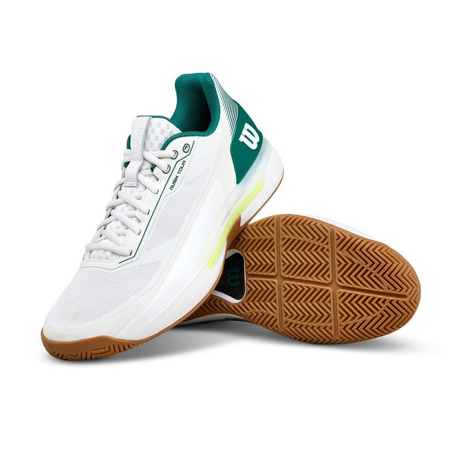 Wilson Rush Tour 5 Mens Tennis Shoe - White/Evergreen/Gum