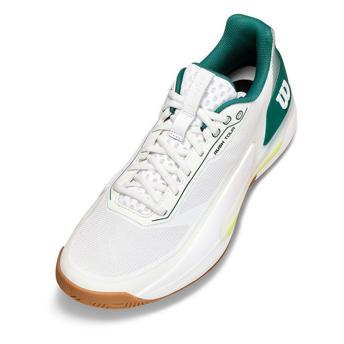 Wilson Rush Tour 5 Mens Tennis Shoe - White/Evergreen/Gum