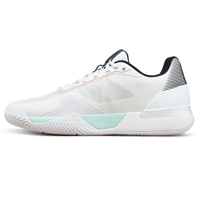 Wilson Rush Tour 5 Mens Tennis Shoe - White/Bay/Fiery Coral