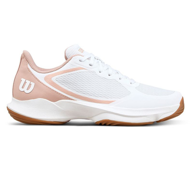 Wilson Hurakn Lite Womens Padel Shoe - White/Cameo Rose/Gum