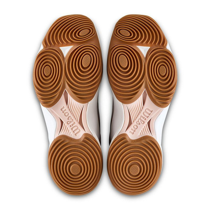 Wilson Hurakn Lite Womens Padel Shoe - White/Cameo Rose/Gum