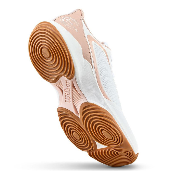 Wilson Hurakn Lite Womens Padel Shoe - White/Cameo Rose/Gum