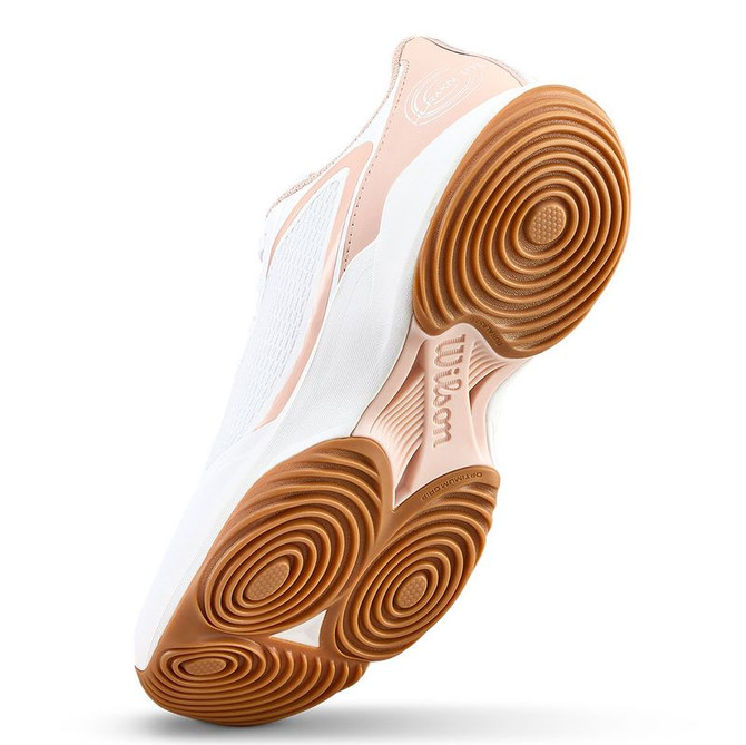 Wilson Hurakn Lite Womens Padel Shoe - White/Cameo Rose/Gum