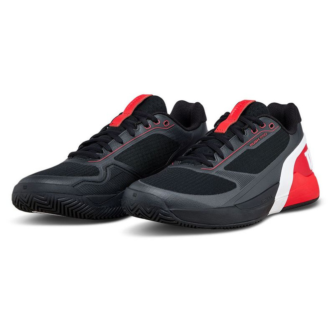 Wilson Rush Pro 5 Mens Tennis Shoe - Black/Infrared/White