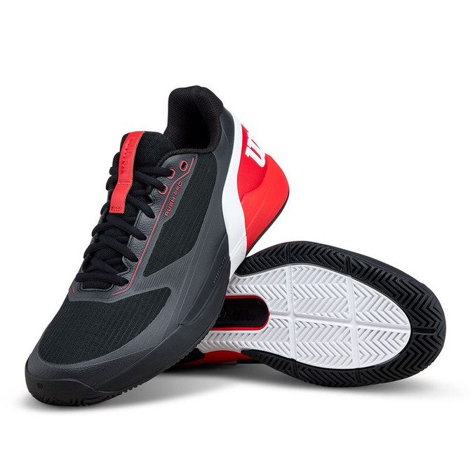 Wilson Rush Pro 5 Mens Tennis Shoe - Black/Infrared/White