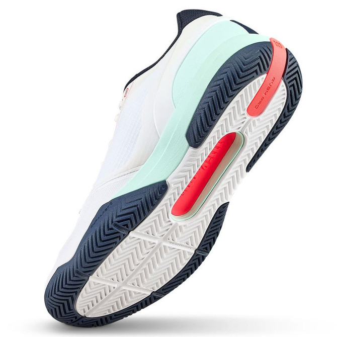 Wilson Rush Pro 5 Mens Tennis Shoe - White/Bay/Fiery Coral