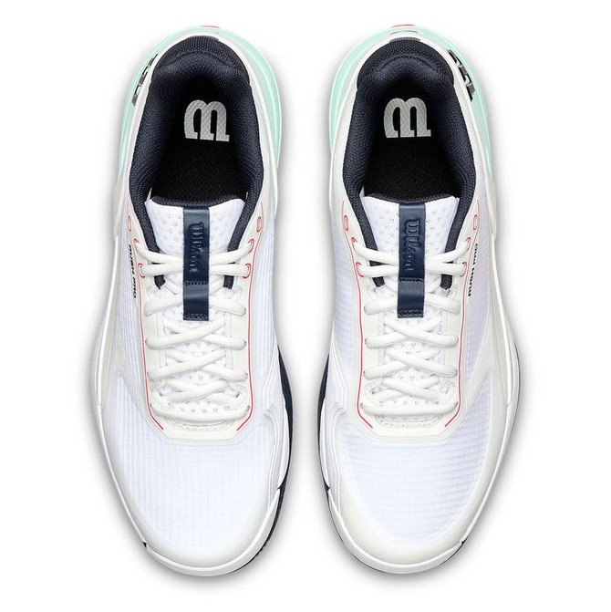 Wilson Rush Pro 5 Mens Tennis Shoe - White/Bay/Fiery Coral