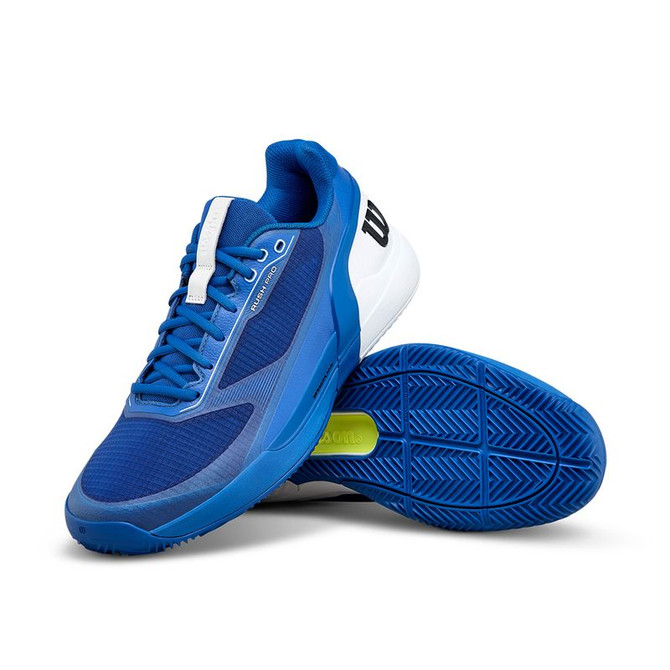 Wilson Rush Pro 5 Mens Clay Tennis Shoe - Deja Vu Blue/White/Black