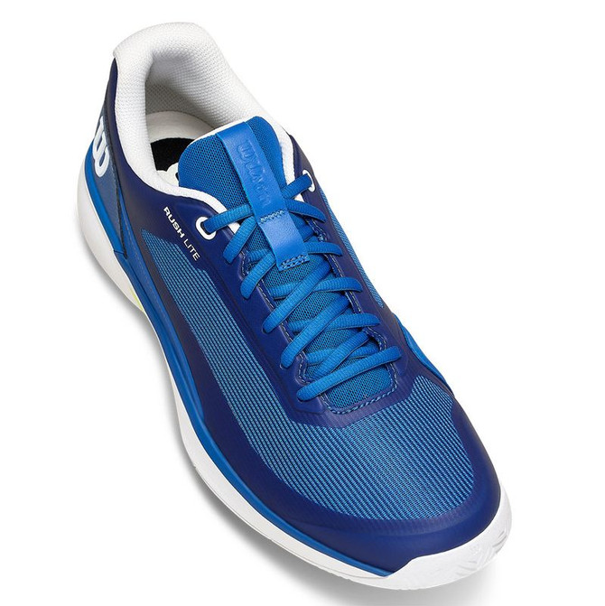 Wilson Rush Lite 5 Mens Tennis Shoe - Deja Vu Blue/White/Safety Yellow