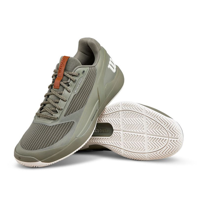 Wilson Rush Pro 5 Mens Tennis Shoe - Vetiver/Tofu/Caramel Cafe