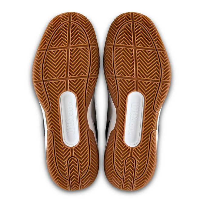 Wilson Rush Pro 5 Mens Clay Tennis Shoe - White/Navy Blazer/Gum