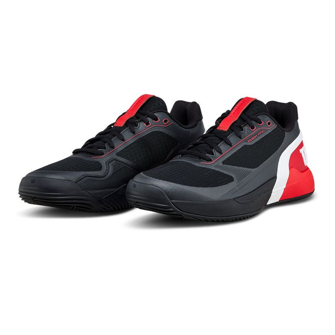 Wilson Rush Pro 5 Mens Padel Shoe - Black/InfraredWhite