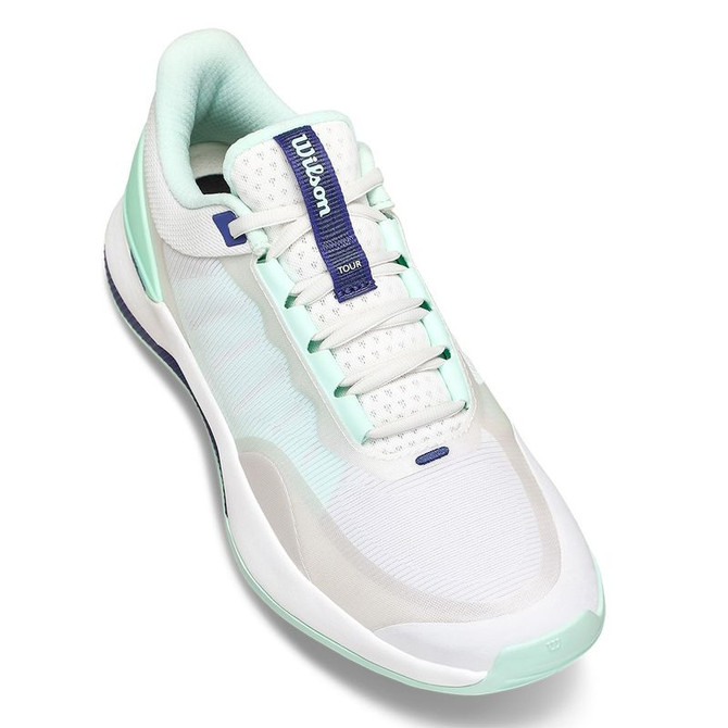 Wilson Intrigue Tour Womens Padel Shoe - White/Bay/Skipper Blue