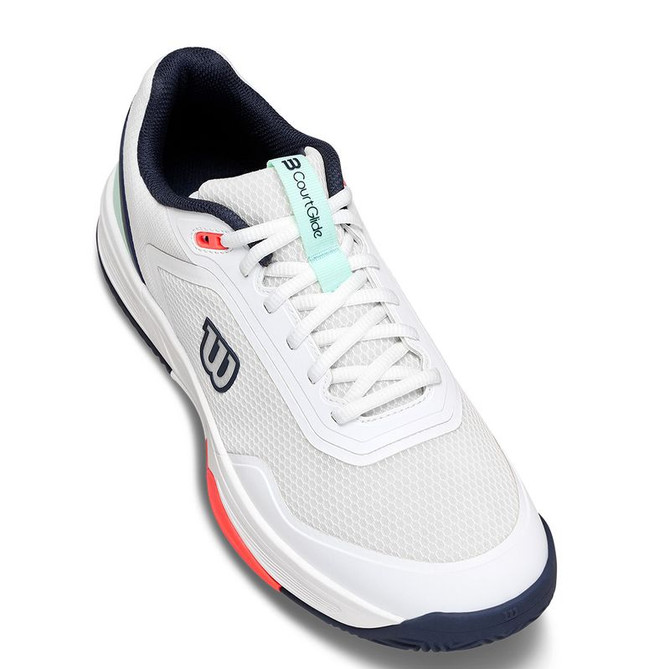 Wilson CourtGlide Mens Tennis Shoe - Gray Dawn/Bay/Fiery Coral