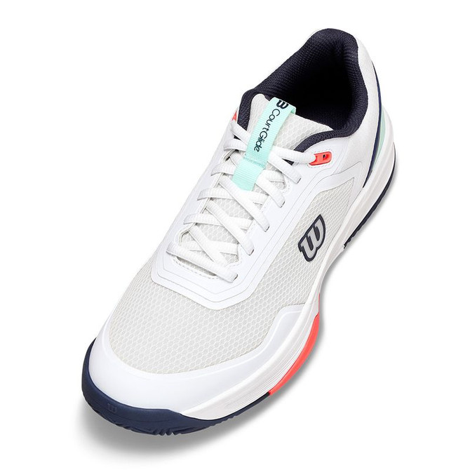 Wilson CourtGlide Mens Tennis Shoe - Gray Dawn/Bay/Fiery Coral