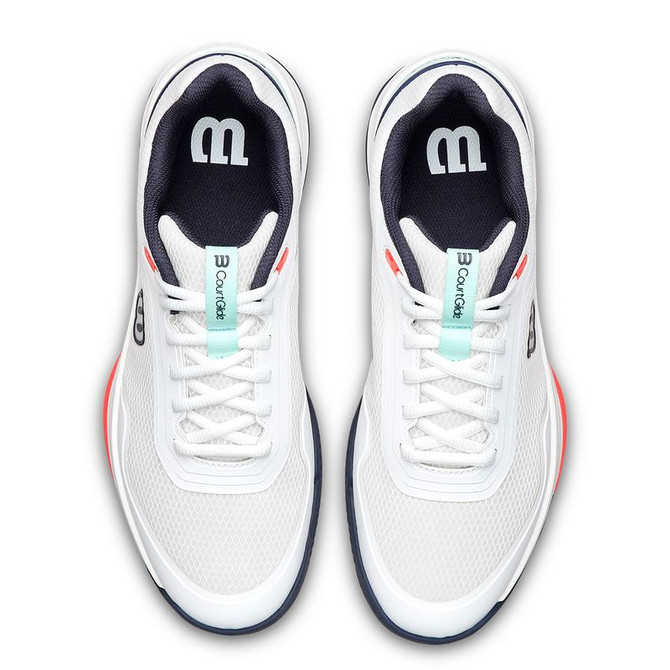 Wilson CourtGlide Mens Tennis Shoe - Gray Dawn/Bay/Fiery Coral