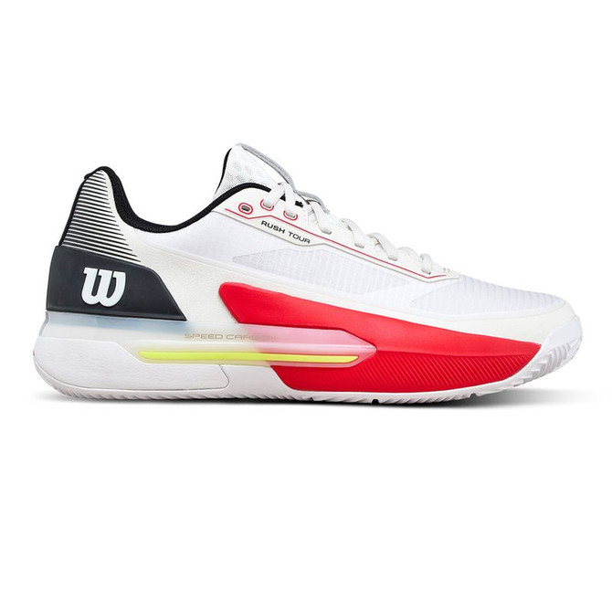 Wilson Rush Tour 5 Mens Clay Tennis Shoe - White/Black/Inftrared