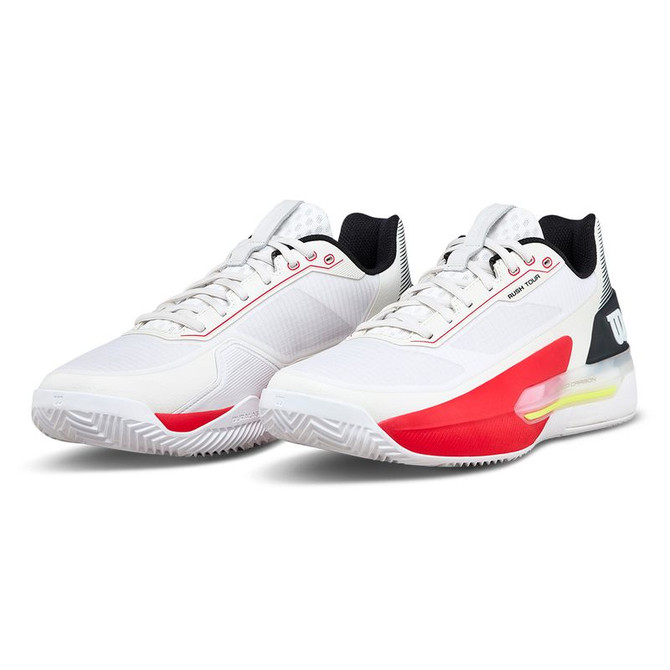 Wilson Rush Tour 5 Mens Clay Tennis Shoe - White/Black/Inftrared