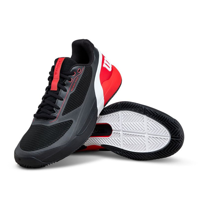 Wilson Rush Pro 5 Mens Clay Tennis Shoe - Black/Infrared/White