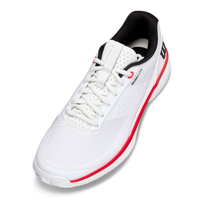 Wilson Rush Lite 5 Mens Clay Tennis Shoe - White/Black/Infrared
