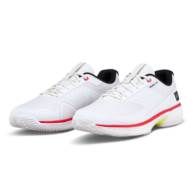 Wilson Rush Lite 5 Mens Clay Tennis Shoe - White/Black/Infrared
