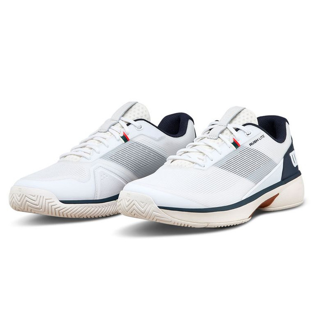 Wilson Rush Lite 5 Mens Tennis Shoe - White/Navy Blazer/Gum