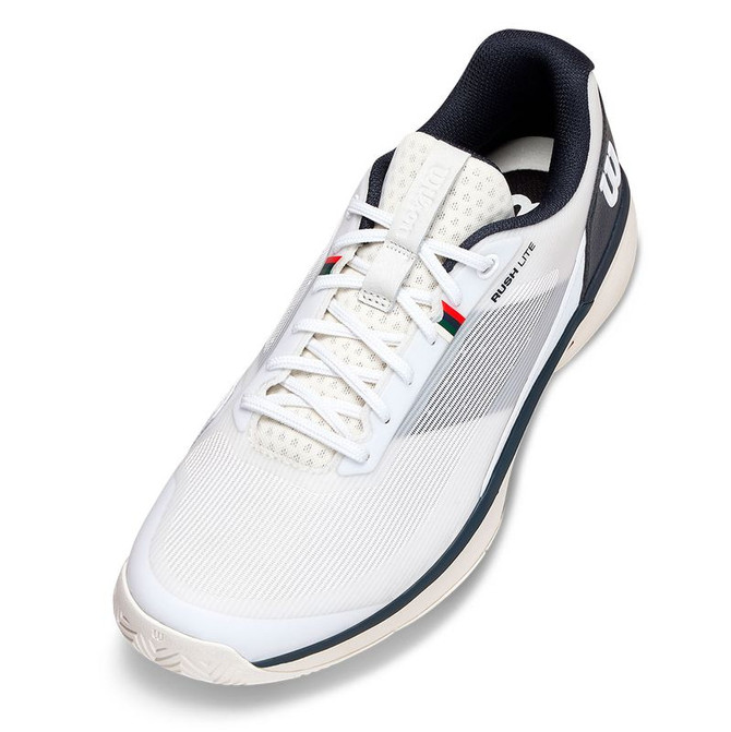 Wilson Rush Lite 5 Mens Tennis Shoe - White/Navy Blazer/Gum