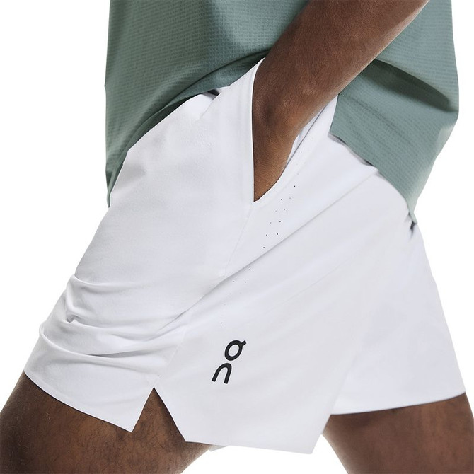 On 5 inch Court Short - White