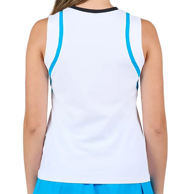 Sofibella Electric Blue Sleeveless Tank Top - White