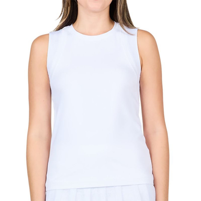 Sofibella White Lotus Sleeveless Tank Top - White