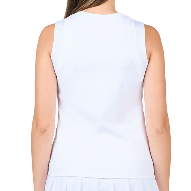Sofibella White Lotus Sleeveless Tank Top - White