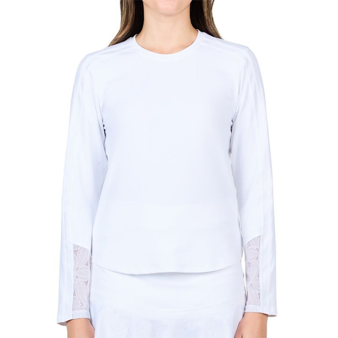 Sofibella White Lotus Long Sleeve Top - White