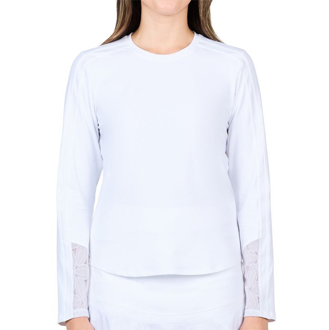Sofibella White Lotus Long Sleeve Top - White