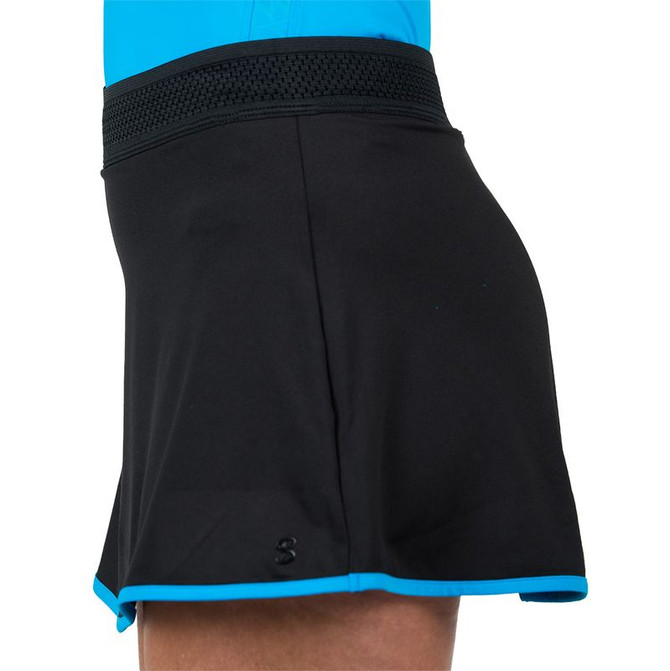 Sofibella Electric Blue 13 inch Skirt - Black