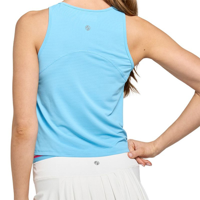 Lija Court Crush Shift Tank Top - Blue Shores