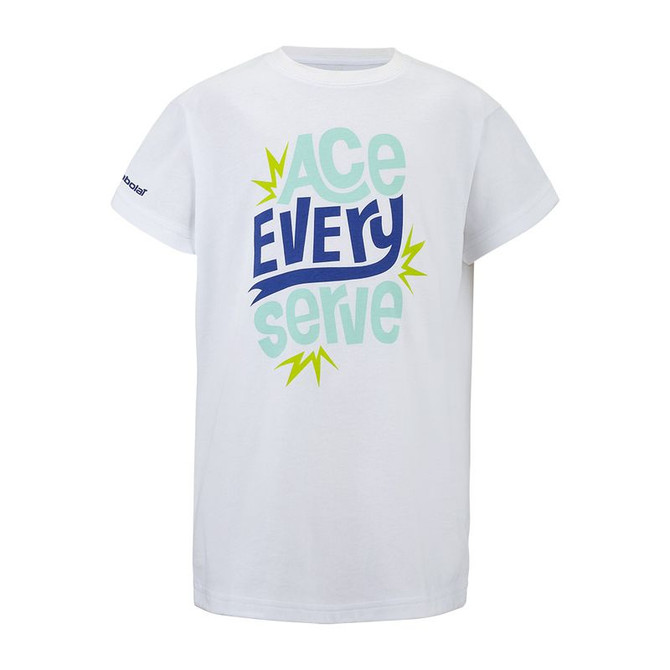 Babolat Exercise Boys Tee Shirt - White