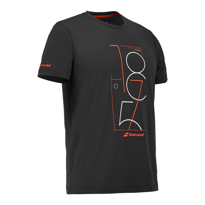 Babolat Exercise Graphic Tee Shirt Mens - Black/Black