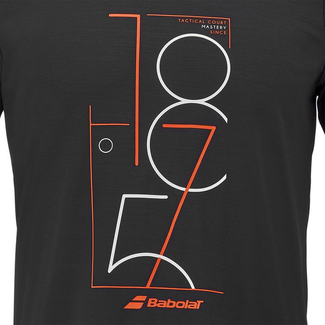 Babolat Exercise Graphic Tee Shirt Mens - Black/Black