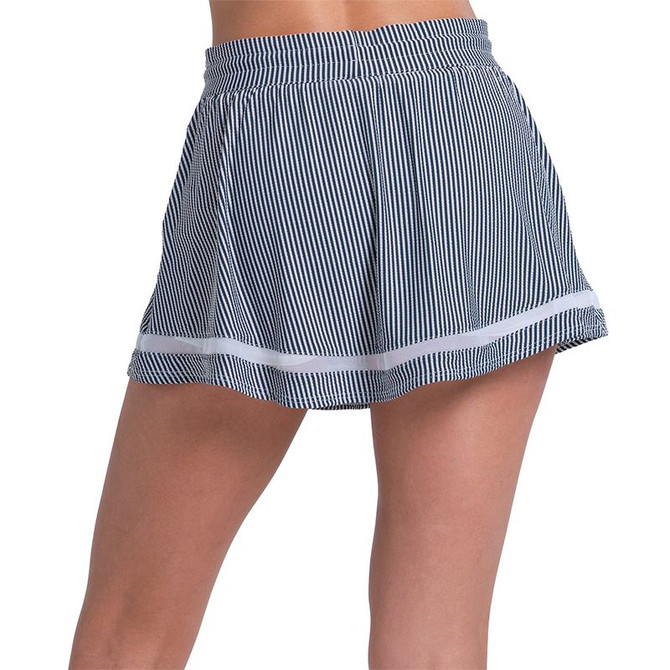 Lucky in Love Tech Seersucker Skirt - Midnight