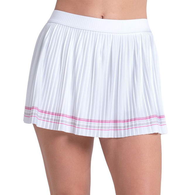 Lucky in Love Weave It To Me Woven Strokes Skirt - White