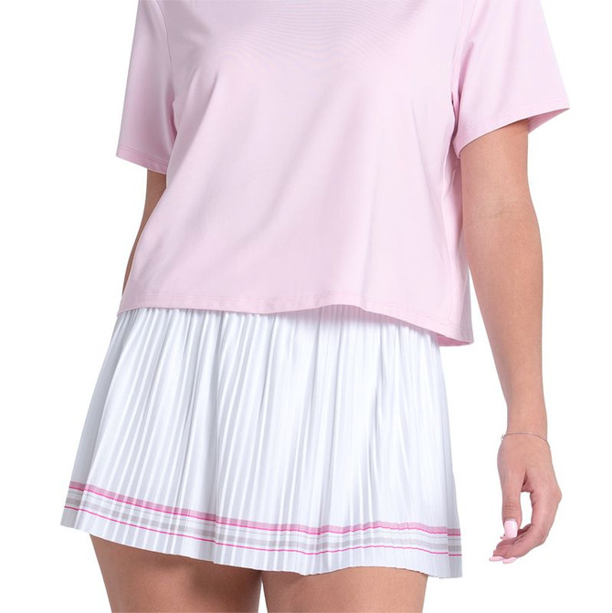 Lucky in Love Weave It To Me Woven Strokes Skirt - White