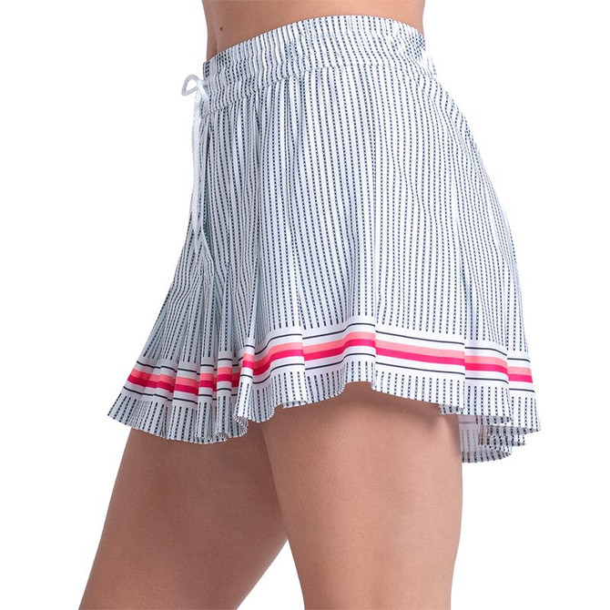 Lucky in Love Glow Set High Waist Stripe Skirt - Multi