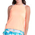 Lucky in Love Making Waves Twist Back Rib Tank Top - Orange Frost