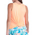 Lucky in Love Making Waves Twist Back Rib Tank Top - Orange Frost