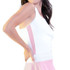 Lucky in Love Weave It To Me Racer Rib Tank Top - White/Pink