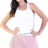 Lucky in Love Weave It To Me Racer Rib Tank Top - White/Pink
