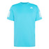 adidas Club 3 Stripe Tee Shirt - Signal Cyan