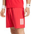 adidas Club 7 inch 3 Stripe Short - Pure Ruby