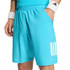 adidas Club 7 inch 3 Stripe Short - Signal Cyan